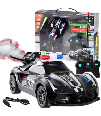 Kaugjuhitav politseiauto suitsu ja valgusega RC0596