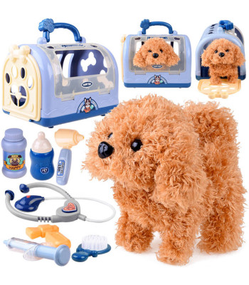 Interaktiivne Kutsikas Väike Loomaarsti Komplekt Aksessuaaridega Transportija ZA4356