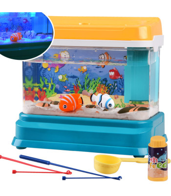 Interaktiivne valgustusega akvaarium lamp ja magnetilised kalad