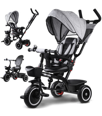 Laste kolmerattaline jalgratas Tiny Bike 3in1 varikatusega
