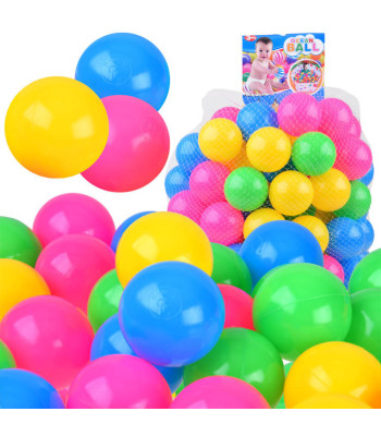Värvilised pallid basseini 6,5cm 100tk