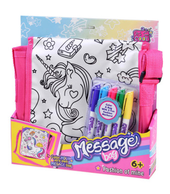 Maali ja markerite komplektiga ükssarviku kott