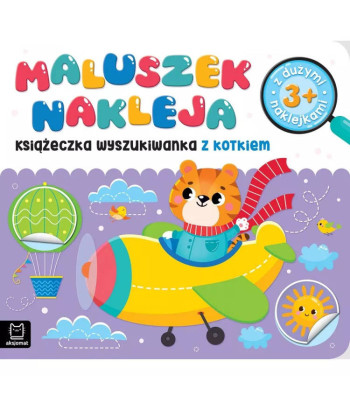 Maluszek nakleja. Raamat kassiga 3+