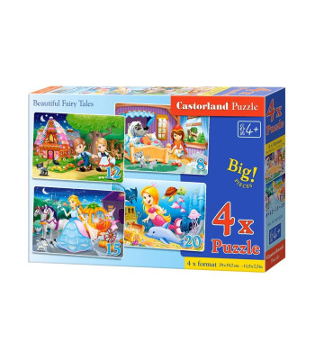 Kaunid muinasjutupusled 4in1 8,12,15,20-osaline