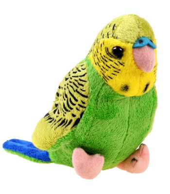 Roheline lokiline papagoi mänguasi 13cm
