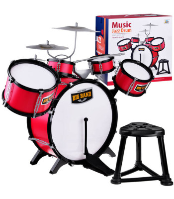 Suur rock trummikomplekt trummid taldrikud pulgad + tool IN0161 CZ