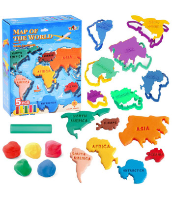 Hariduslik plastiliinikomplekt maailma mandrid