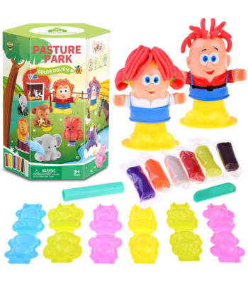 Kreatiivne komplekt plastiliiniga 6 värvi loomakeste vormid