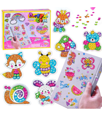 Teemanttikunsti kleebiste loomade komplekt