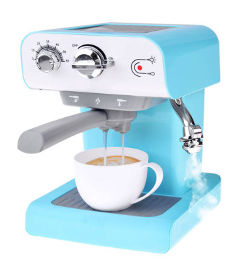 Mängukohvimasin veega, auruga ja helidega