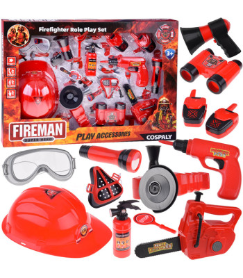 Suur tuletõrjuja komplekt kiiver saag 13ele tuletõrje ZA4698