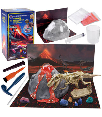 Hariduslik vulkaanikomplekt + dinosauruse väljakaevamised väikesele arheoloogile ZA4726