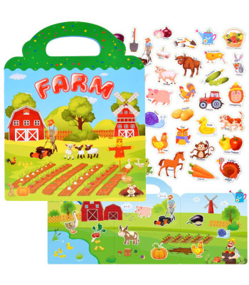 Farma Kleebiste Album Loomad Köögiviljad kleebised