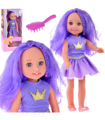 Lilla Kuninganna Nukk lillade juustega 38 cm ZA4766