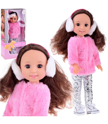 Armas Nukk 38 cm Roosa Karv ja Talvine Riietus