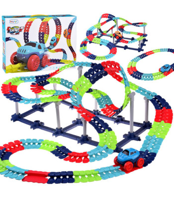 Pikk painduv autodrada + auto 291 elementi