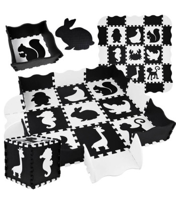 Kontrastselt Värviline Beebipadi ZWIERZĘTA 120x120cm ZA4783