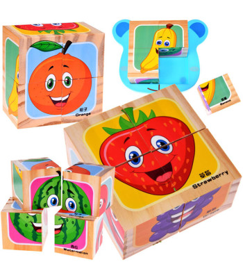 Puidust puuviljade pusleklotsid