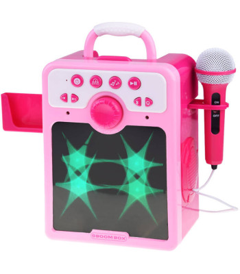 Roosa Boombox Lastele Mikrofoniga