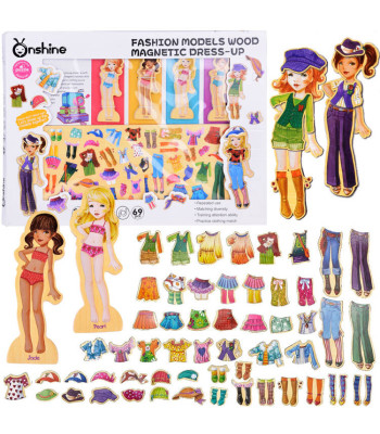 Puidust magnetpusle Riided Mood stiliseerimine 4 modelli