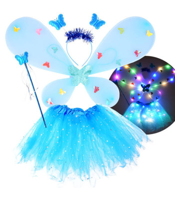 Sinine Särav Väikese Haldjatiiva Komplekt