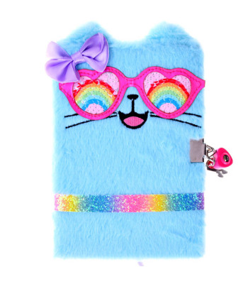 Salajane päevik lukuga sinine Kass