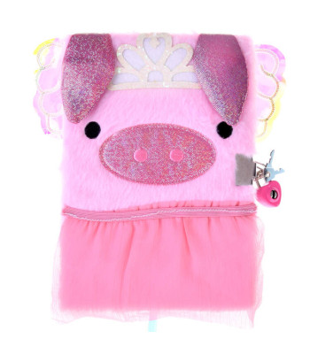 Salajane päevik lukuga roosa seaga