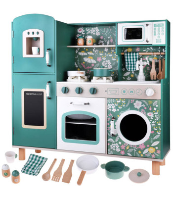 Suur puidust retro köök külmikuga