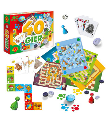Alexander 40 Mängu Komplekt Pere- ja Kaardimängud