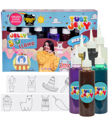 Tuban loominguline komplekt Tubi Jelly Lama 6 värvi želatiinist 3D figuurid ZA4982