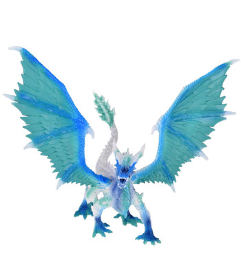 Sinine-valge jäälohe figuur liikuvate tiibadega