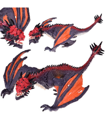 Hall-oranž draakoni mänguasi 21 cm