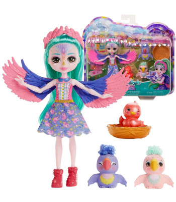 Enchantimals Nukk Filia Finch ja tema armas papagapere