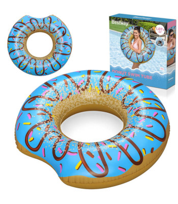 Bestway Suur Täispuhutav Sinine Sõõrikujuline Ujumisrõngas 107cm 36118