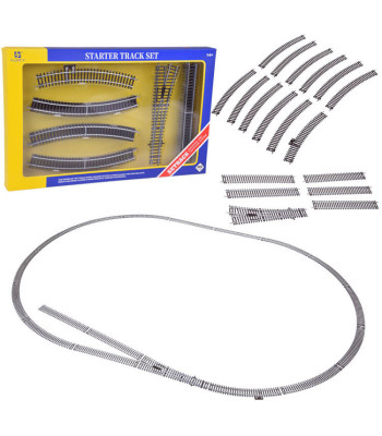 Metallist HO-skaala rongiraja stardikomplekt