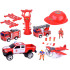 Suur tuletõrje sõidukite komplekt heliga + Laste kiiver ZA5146