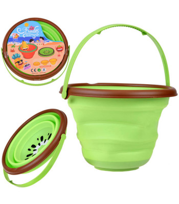 Kokkupandav Silikoonist Puuviljakujuline Ämber - Mänguasi Väikestele Avastajatele