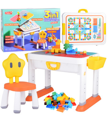 Reguleeritav laud 3in1, kahepoolne pealispind, klotside komplekt ZA5160