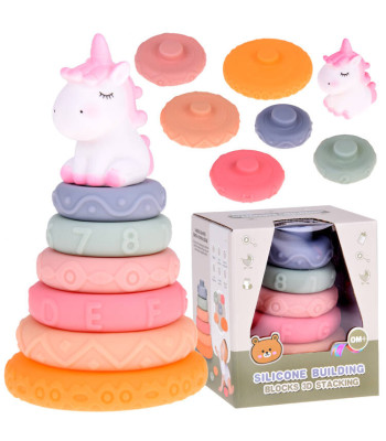 Kummist sensoorsed püramiidiklotsid ükssarvikuga