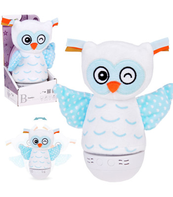 Pluskollane öökull öölamp laste muusikakast ZA5190