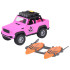 Roosa maastikuauto off-road surfilaudade ja valguse ning heliefektidega ZA5223