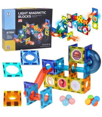 Magnetilised 3D Klotsid Lastele - Valgusrada 49 Osa