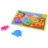 Puidust loomade mosaiikpuzzle safari 7 tk