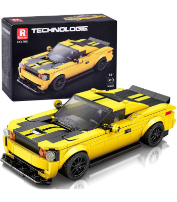 Tehnilised klotsid 319-osaline kollane sportauto