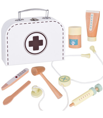 Väike Arst - Puidust Arstikomplekt Stetoskoobiga Lastele
