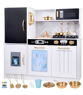 Suur puidust köök lastele külmkapp ahjuga jäämasin kraanikauss ZA5269