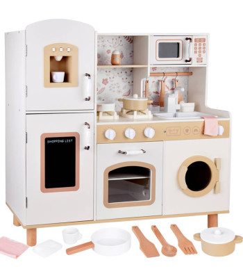 Ilus Suur Puidust Köök Lastele Ahi Pesumasin Külmkapp