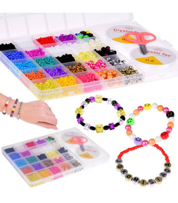 Värvilised helmed ja kristallid käevõrude valmistamiseks - 22 värvi