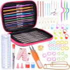 Heegeldamise Komplekt 100tk Heegelnõelad 0.6-6.5 Tarvikud Kott