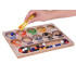 Värvilised Puidust Helmed Montessori Mosaiik Sorter